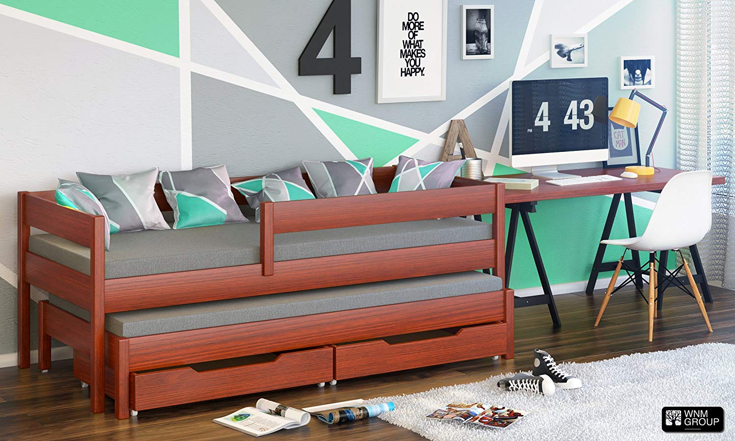 Children's Single Beds with Trundles. UK Pullout Kids Guest Beds 2019