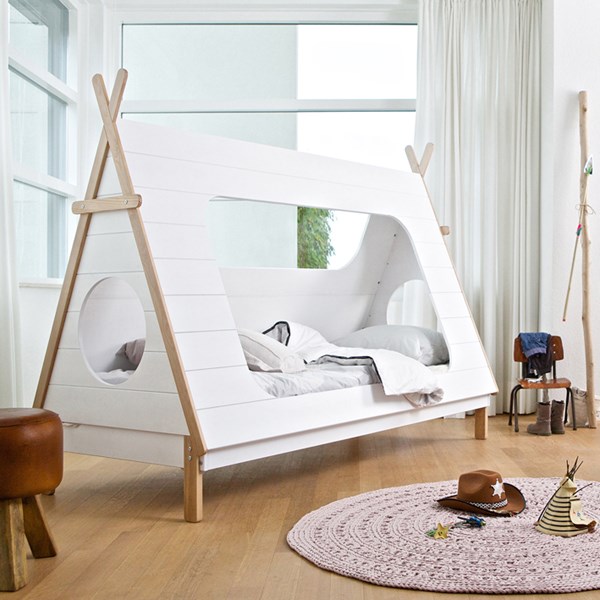 Gorgeous White Wooden Teepee Bed