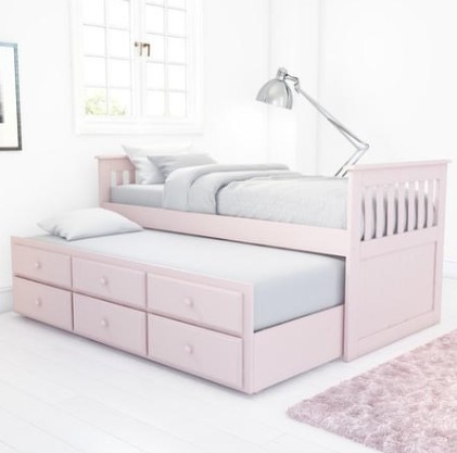 kids single bed with trundle