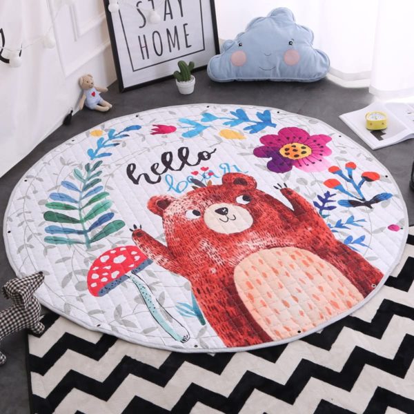 VOSAREA Nursery Round Area Rug