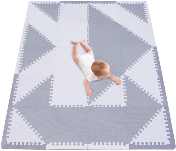 Stylish Grey Meiqicool Foam Play Mat