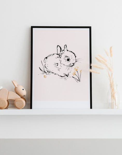 bunny art print