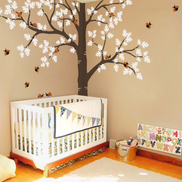 Stunning tree decal with ladybirds