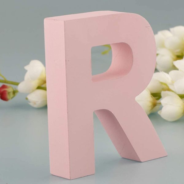 Cute Wooden Pink Letters for Girls Rooms