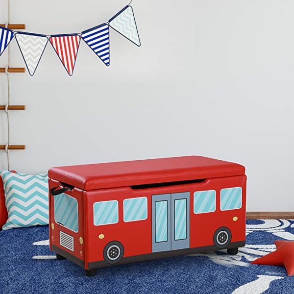 Bus storage bench