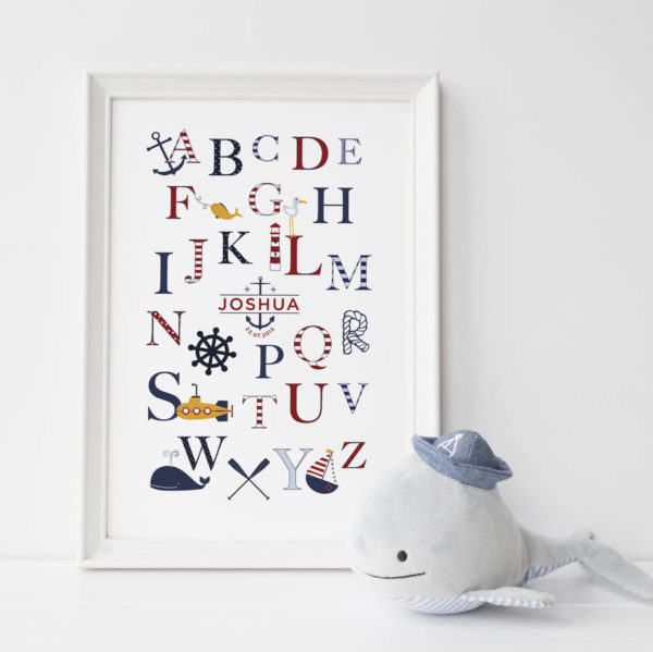 Personalised Nautical Alphabet Print