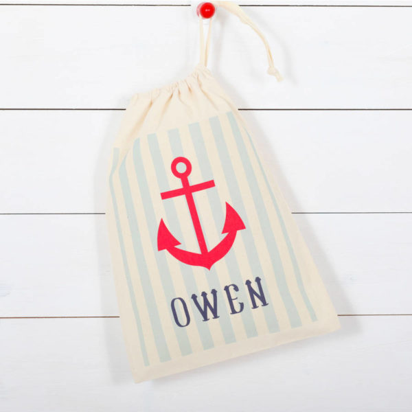 Personalised Nautical Children's Storage Bag